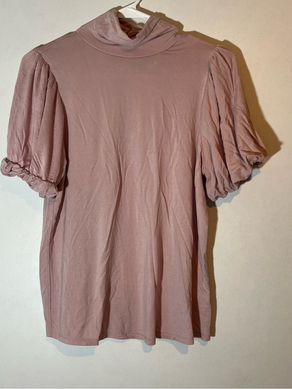 Penelope Rose Puff Sleeve shirt in rose/dusty pink